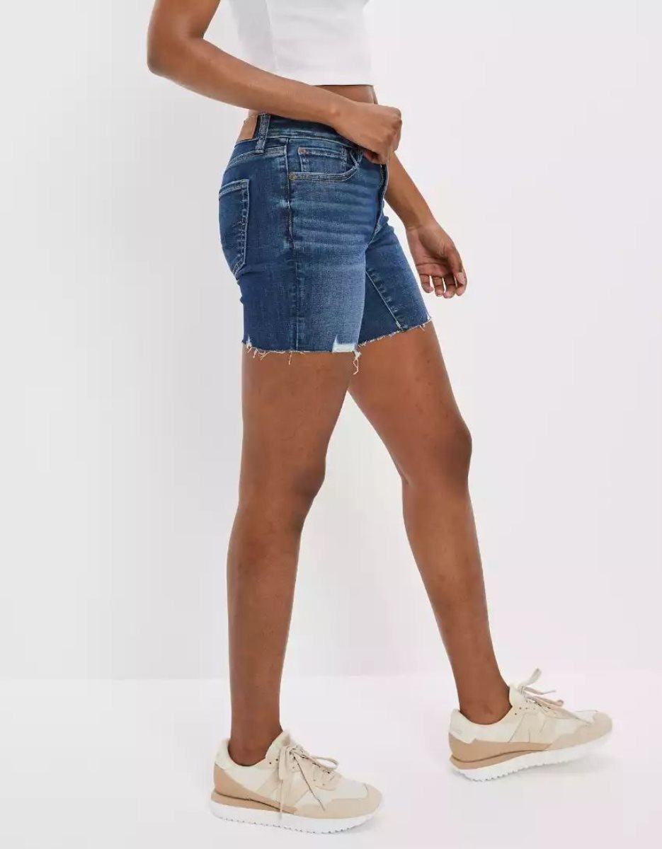 Shorts American Eagle AE Ne(x)t Level Denim Mince Bermuda Indigo Lavage Femme | OVD-95123202